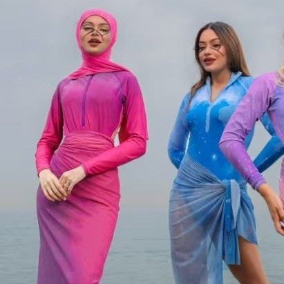 Damen Modischer Schwimmanzug mit Hijab R&B