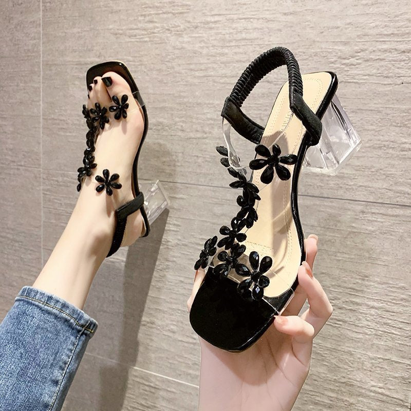 Damen Blumendekorierte Sandalen
