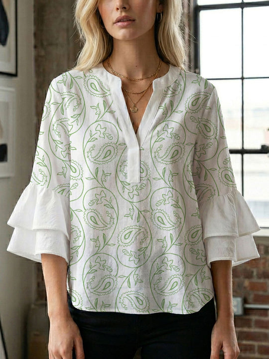 Damen Bluse mit wunderschönen floralem Design R&B