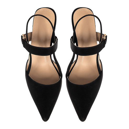 Damen Slingback-Pumps mit elegantem Design und stabilen Blockabsätzen R&B