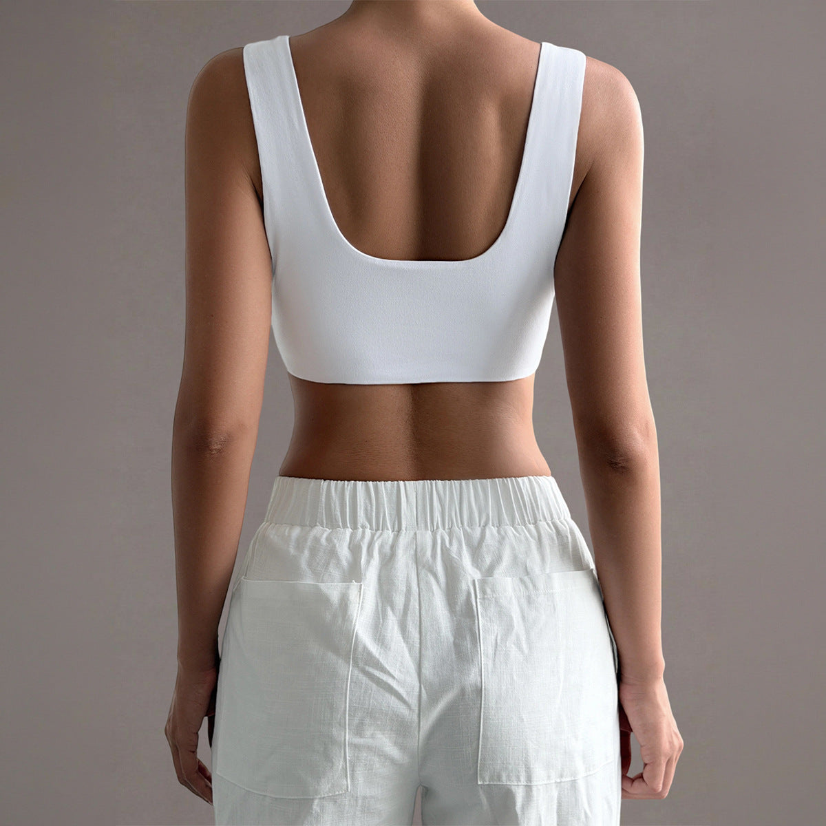 Damen Sport-Bustier mit bequemen breiten Trägern und elastischem Schnitt R&B