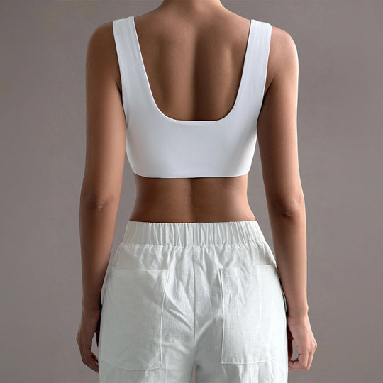 Damen Sport-Bustier mit bequemen breiten Trägern und elastischem Schnitt R&B