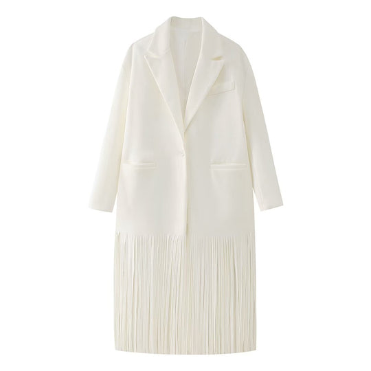 Damen Fransen-Blazer mit eleganter Passform und modernem Design R&B