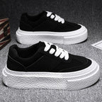 Damen modische Sneakers mit hoher Plateausohle und eleganter Oberflächenstruktur R&B
