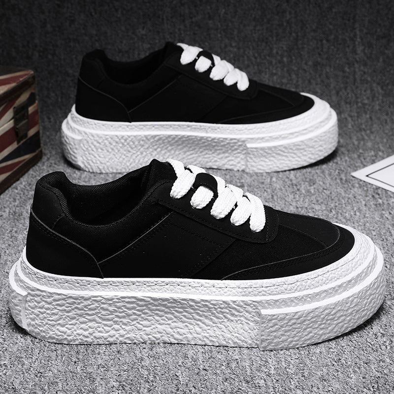 Damen modische Sneakers mit hoher Plateausohle und eleganter Oberflächenstruktur R&B
