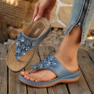 Damen Blumige Wellness-Sandalen R&B