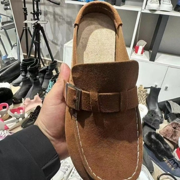 Damen Mokassins mit modischem Schnallen-Detail R&B