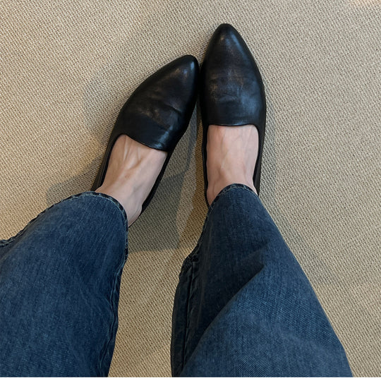Damen elegante Slippers mit spitz zulaufendem Design und bequemem Fußbett R&B