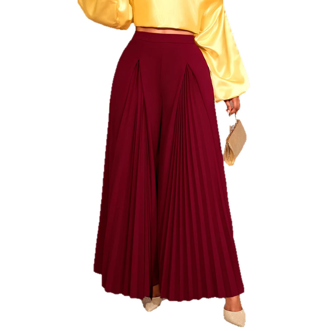 Damen Plisseehose mit hohem Bund und elegantem Faltenwurf R&B