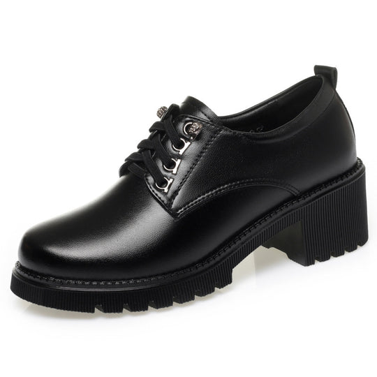Damen Schnürschuhe mit komfortablem Blockabsatz und modischer Schnallenverzierung R&B