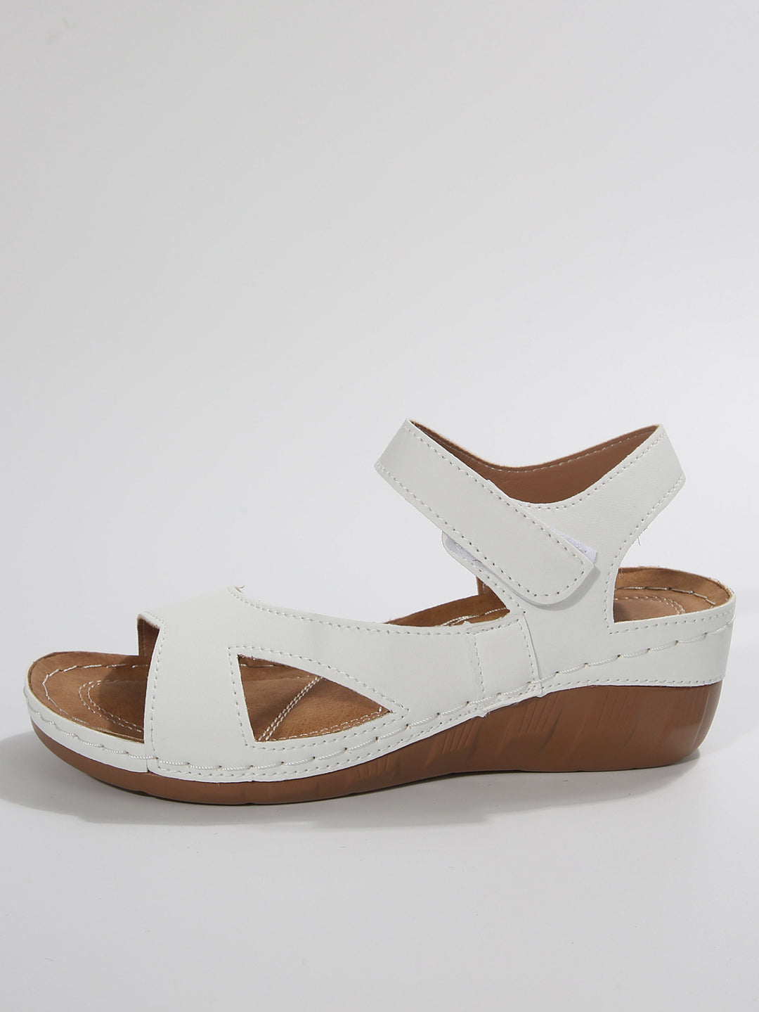 Damen Komfortable Riemensandalen mit verstellbaren Klettverschlüssen und anatomischem Fußbett R&B