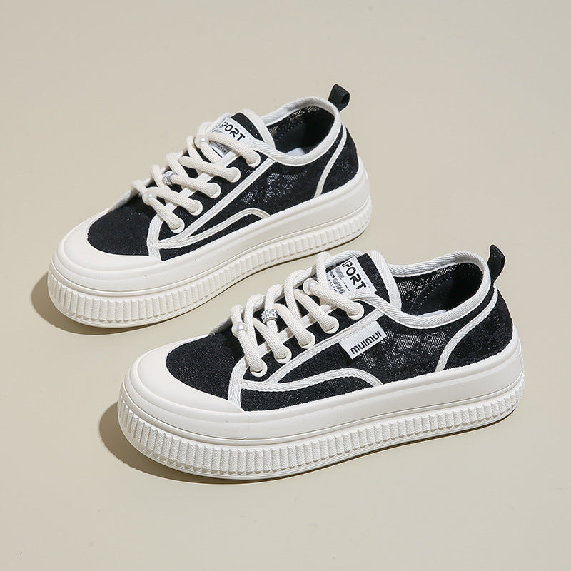 Damen Komfortable Sneaker mit dicker Sohle und einzigartigem Design R&B