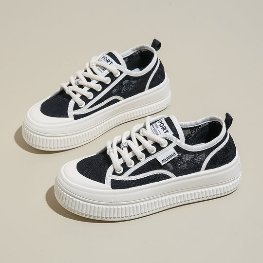 Damen Komfortable Sneaker mit dicker Sohle und einzigartigem Design R&B