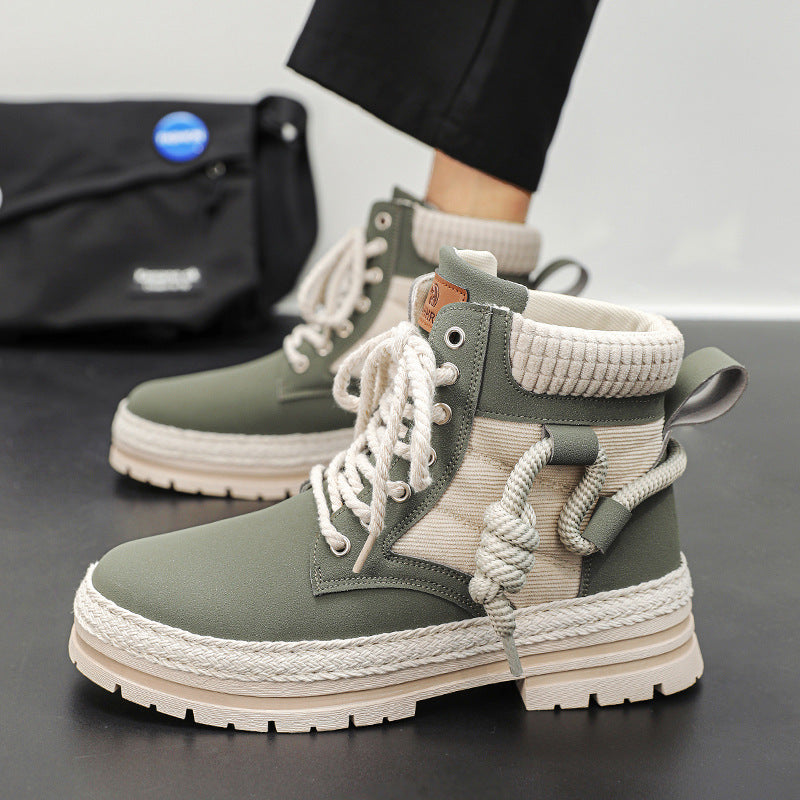 Damen modische und bequeme Winterstiefel mit hohem Kragen und rutschfester Sohle R&B