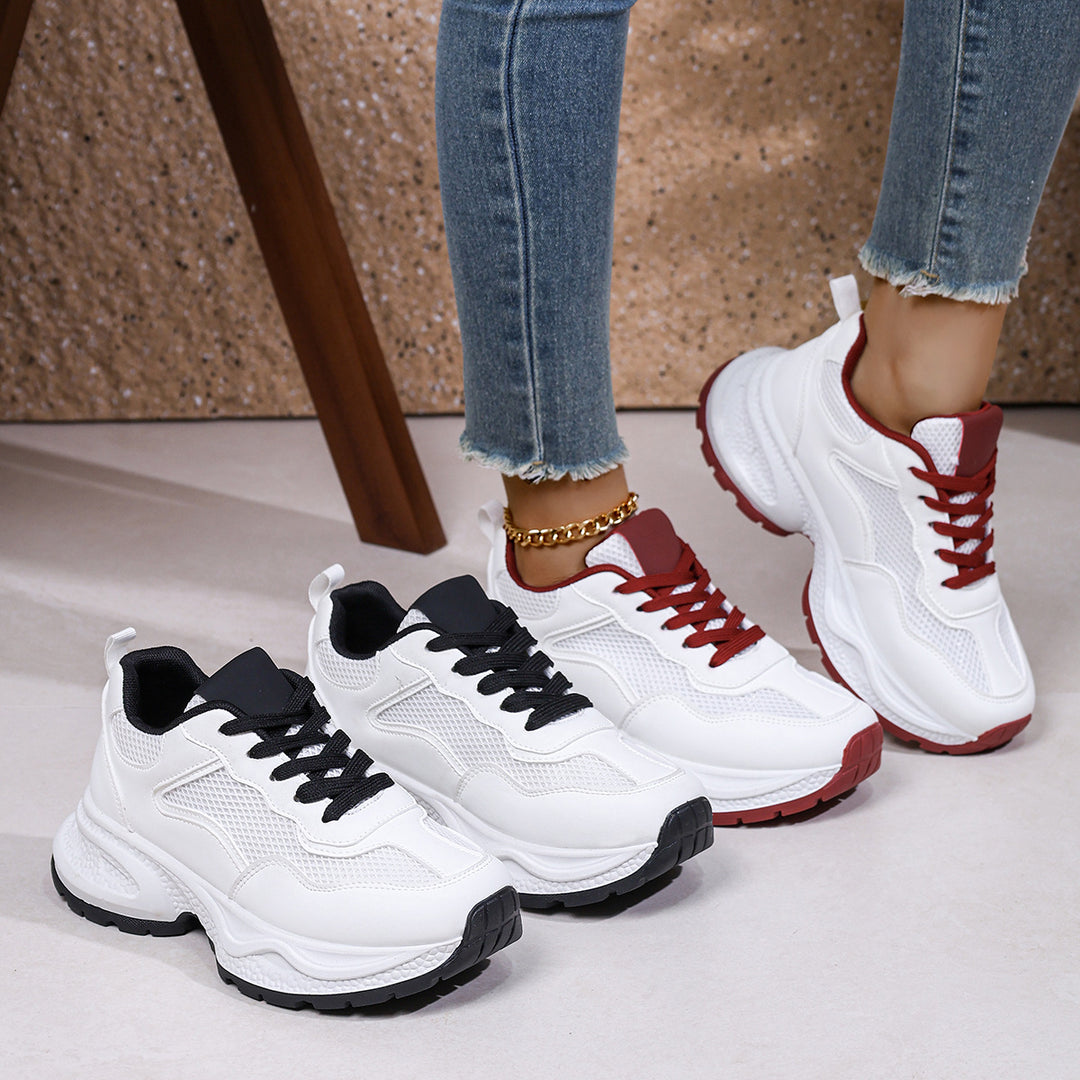 Damen Sneakers im sportlich-modernen Design mit atmungsaktiven Mesh-Einsätzen und komfortabler Dämpfung R&B