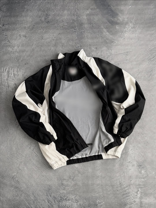 Unisex nan atmungsaktive leichte Wind- und Trainingsjacke mit Netzfutter, Stehkragen und elastischem Saum R&B