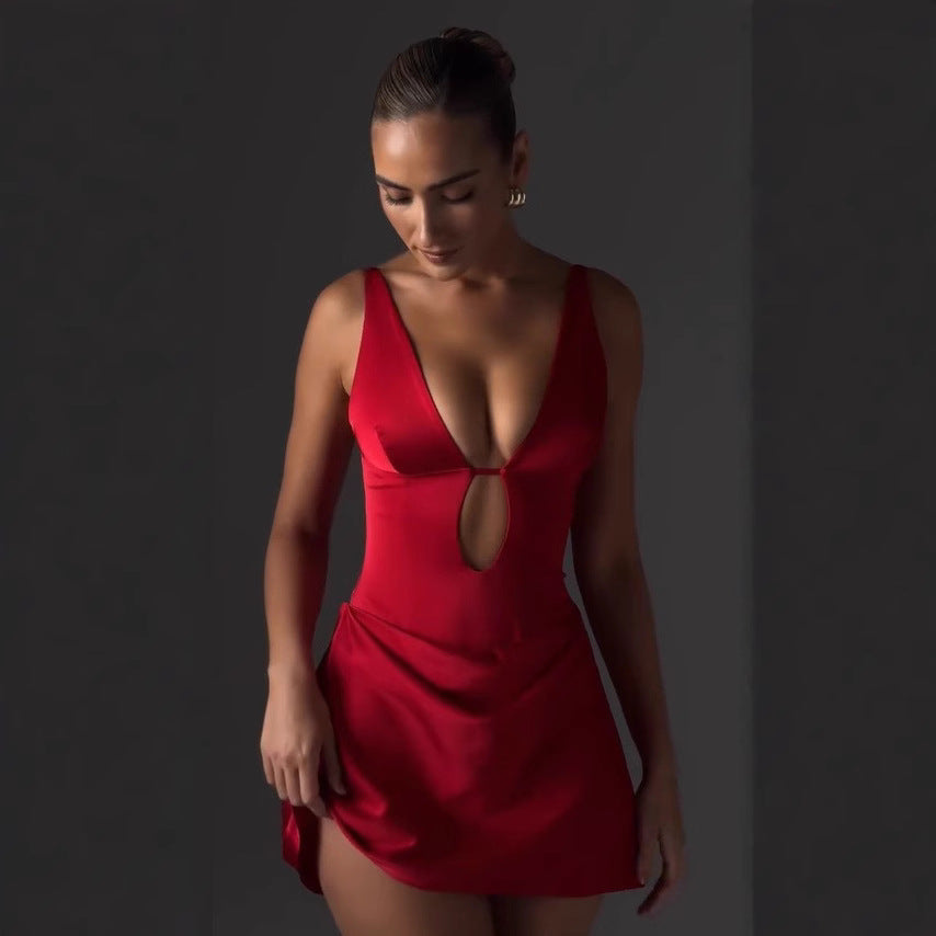 Damen Décolleté Kleid R&B
