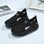 Damen Bequeme Slip-On Sneakers mit atmungsaktiver Mesh-Oberfläche und flexibler Sohle R&B