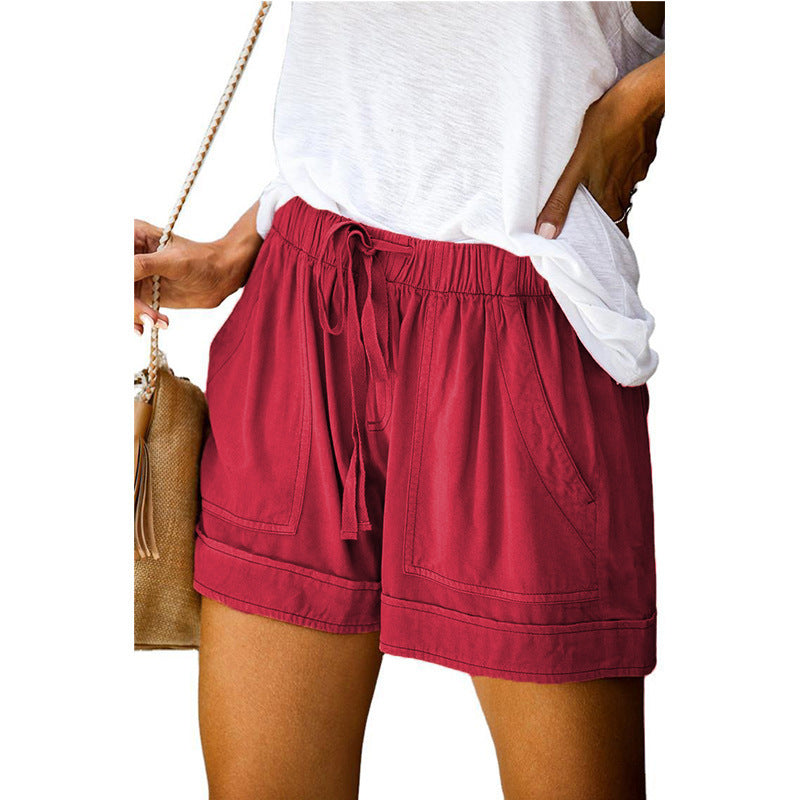 Damen Bequeme Sommer-Shorts mit elastischem Bund und praktischen Taschen R&B