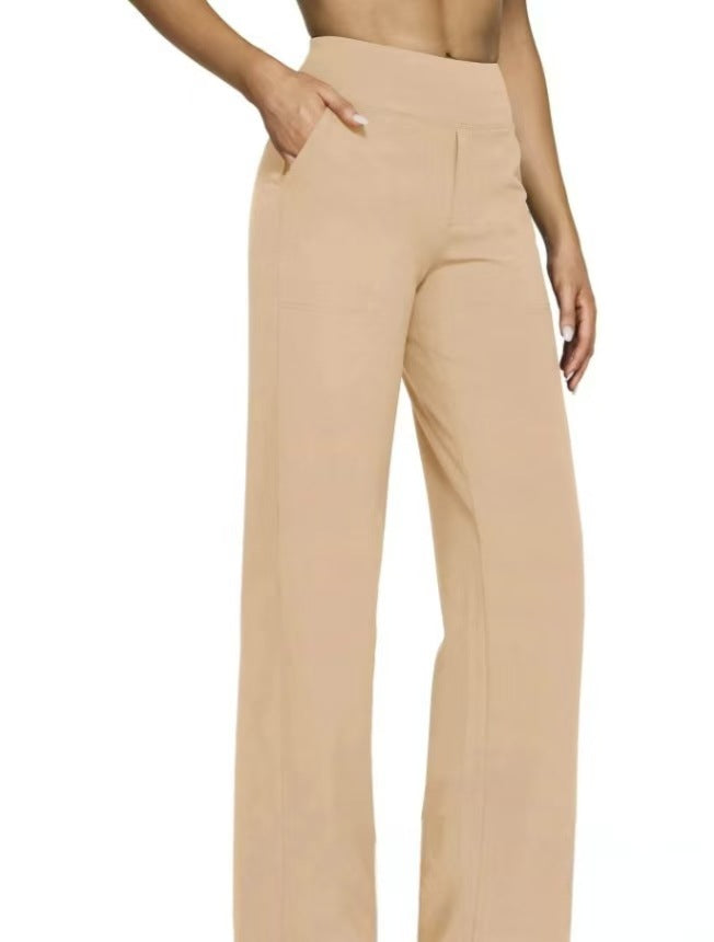Damen Weit geschnittene Komfort-Hose mit elastischem Bund und praktischen Taschen R&B