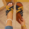 Damen Clogs mit modischem Kreuzband-Design und komfortabler Schnalle R&B
