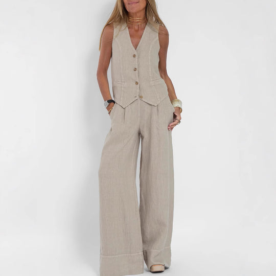 Damen Leinenweste im eleganten Design R&B