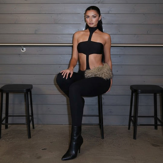 Damen Modischer Cut-Out Body R&B
