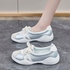 Damen Sportliche Sneakers mit atmungsaktiver Satin-Oberfläche und rutschfester Laufsohle R&B