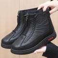 Damen Modische Stiefeletten mit doppeltem Reißverschluss und rutschfester Sohle R&B