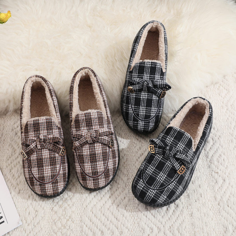 Damen Hausschuh-Slipper mit kuscheligem Kunstfell-Innenfutter