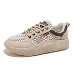 Damen Atmungsaktive Sneakers mit elastischer Schnürung und stabiler Sohle R&B