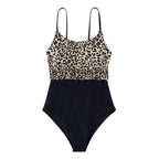 Damen Einteiliger Badeanzug mit trendigem Rüschendesign und Animalprint R&B