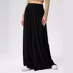 Damen Weit geschnittene Jersey-Hose mit elastischer Taille und elegantem Fall R&B