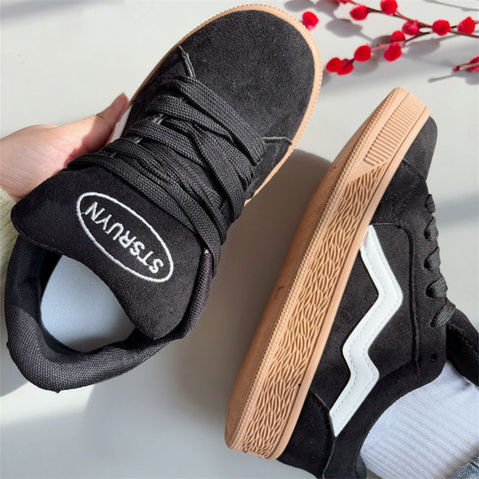 Damen Sportliche Sneaker mit hochwertigem Wildleder und rutschfester Sohle R&B