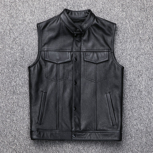 Herren elegante weste mit praktischen Taschen und Stehkragen R&B
