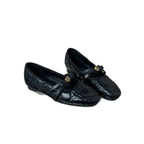 Damen Ballerinas mit elegantem Riemen und stilvollem Blumenmotiv R&B