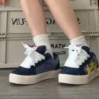 Damen Sportliche Sneaker mit kreativen Applikationen und dicker Sohle R&B