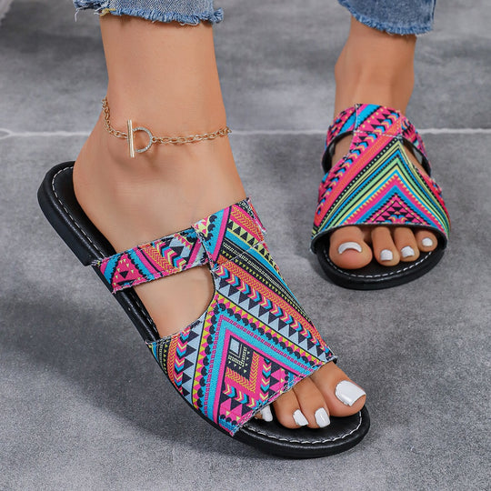 Damen Blumige Sandalen im modernen Design R&B