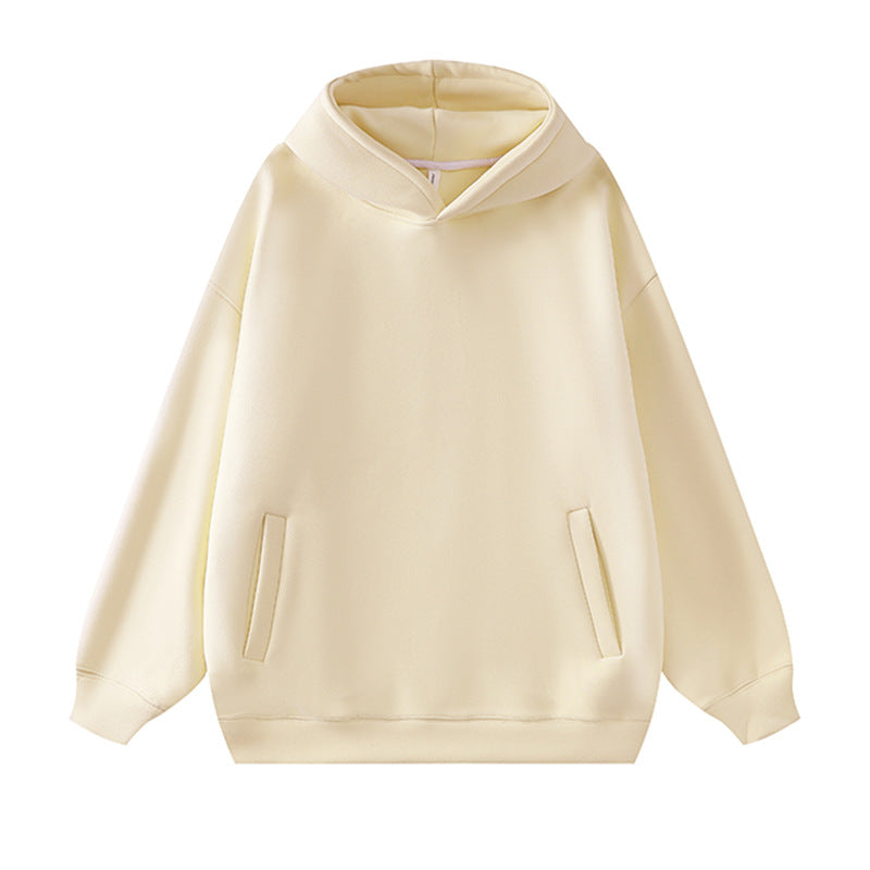 Damen lässiger Kapuzenpullover aus weichem Fleece mit praktischem Schnitt