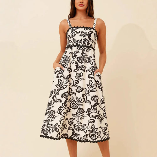 Damen Maxikleid mit floralem Design und praktischen Taschen R&B