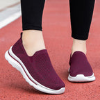 Damen Komfortable Slip-On Sneakers mit atmungsaktivem Strickoberteil R&B