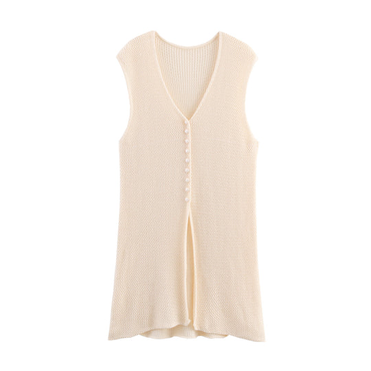 Damen Strickcardigan mit asymmetrischem Design und elegantem Taillengürtel R&B