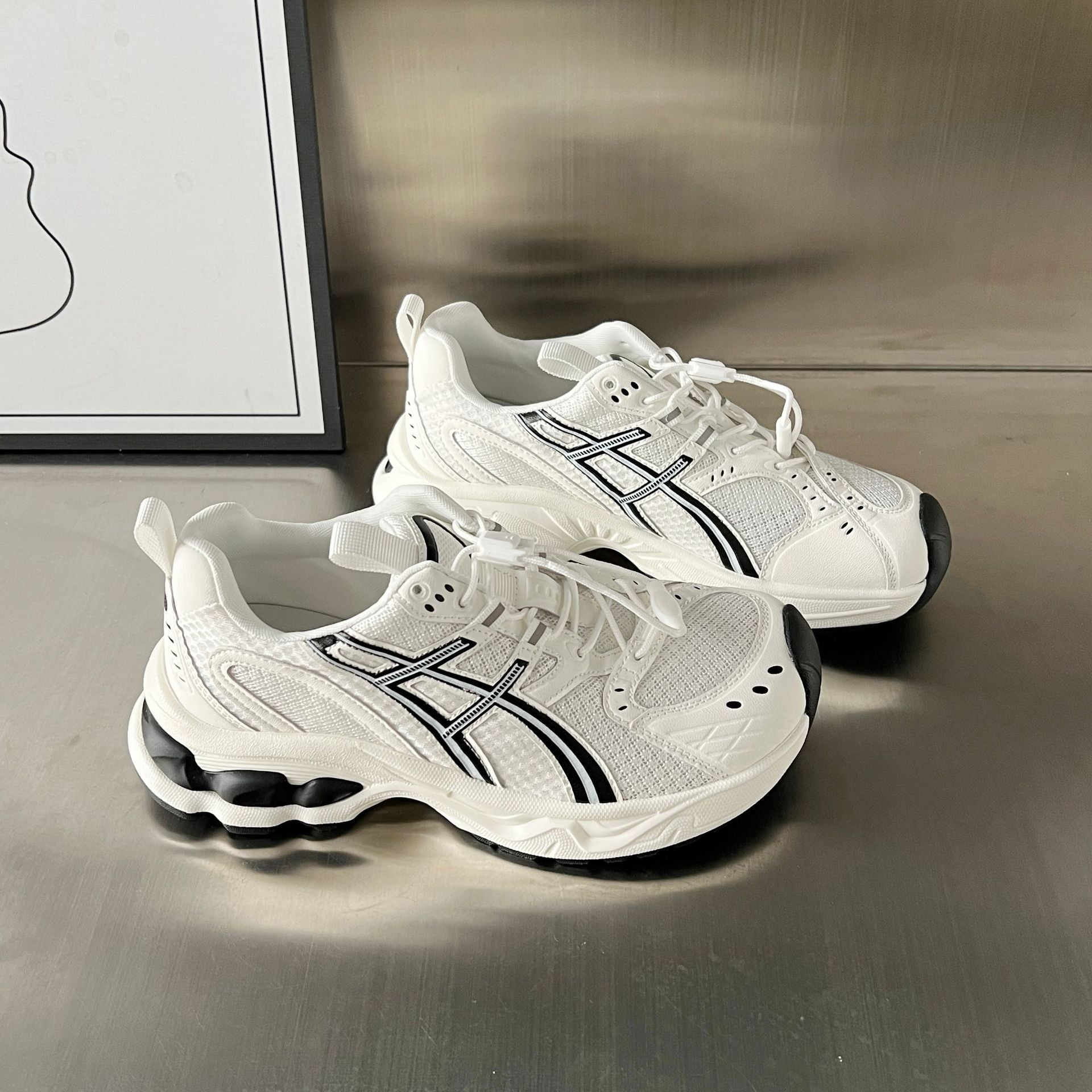 Damen Sportliche Lauf-Sneaker mit atmungsaktivem Mesh-Obermaterial und rutschfester Sohle R&B