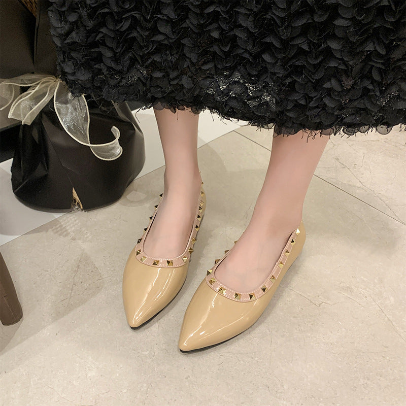 Damen spitze Ballerina Schuhe mit Nieten-Details R&B