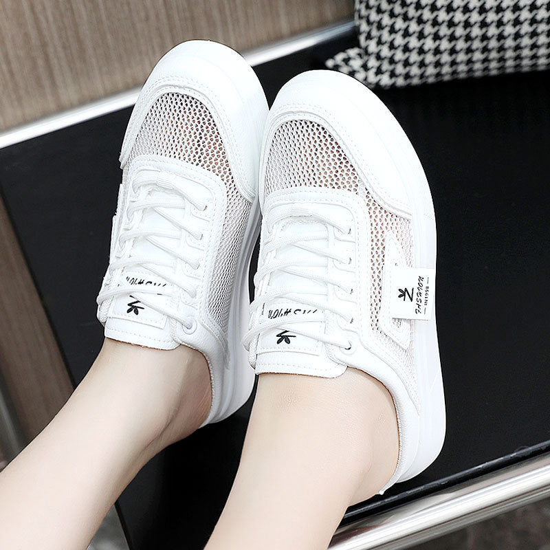 Damen leichte Slip-On Sneakers mit atmungsaktiver Mesh-Oberfläche R&B