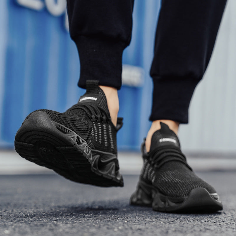 Damen Atmungsaktive Fitness-Sneaker mit rutschfester Sohle und elastischem Schnürsystem R&B