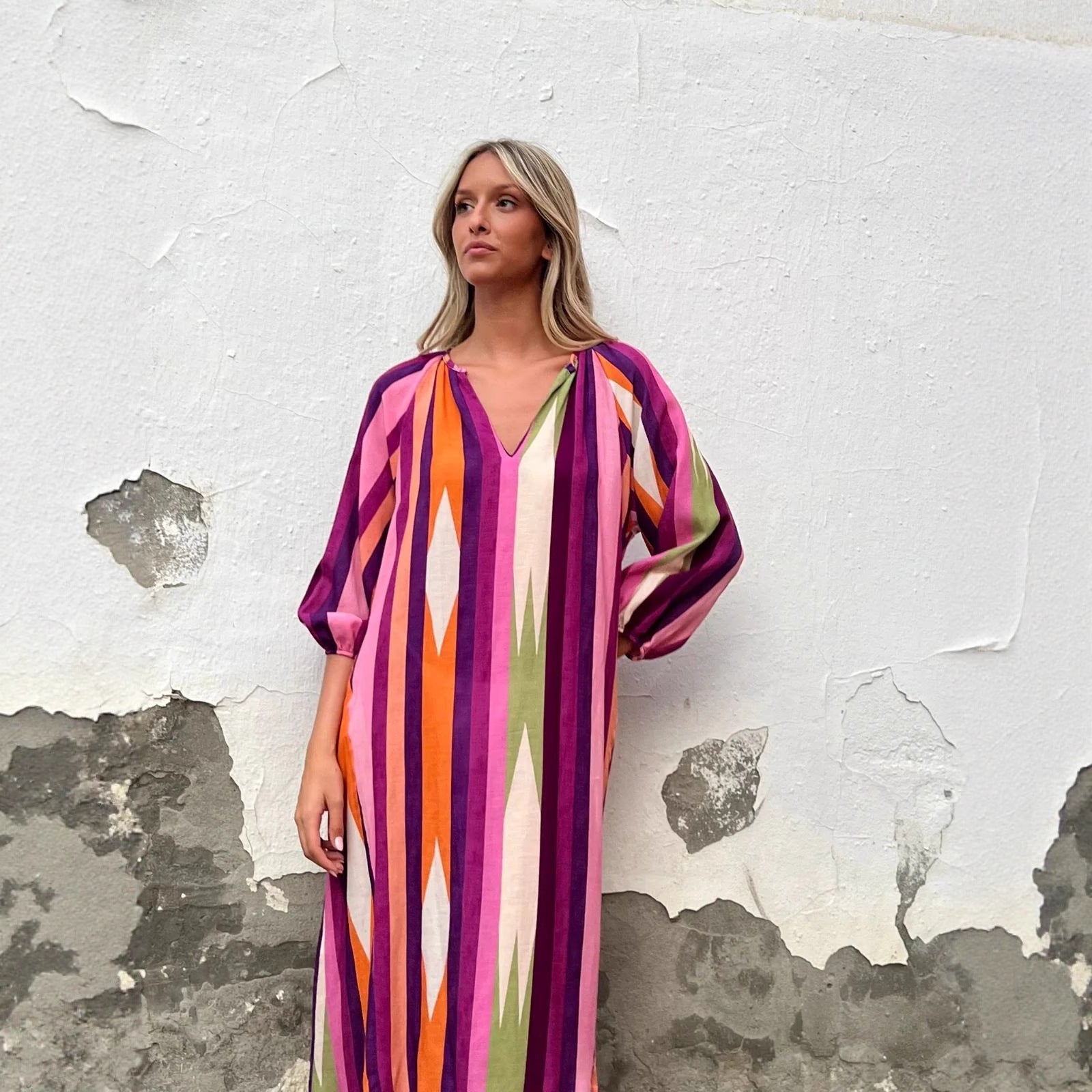Damen Langarmkleid R&B