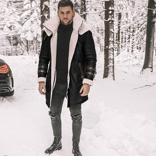Herren Fliegerjacke mit luxuriösem Kunstfellfutter und modernen Akzenten R&B