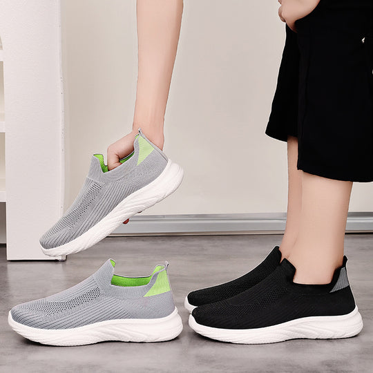 Damen Sportliche Slip-On Sneakers mit atmungsaktivem Mesh-Obermaterial R&B