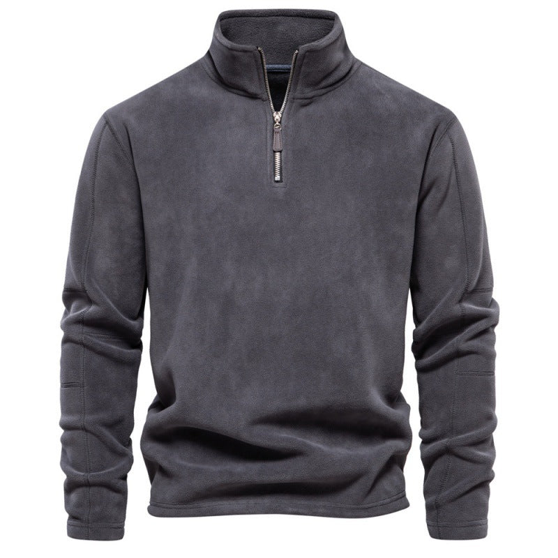 Herren Mikrofleece Pullover mit halbem Reißverschluss R&B